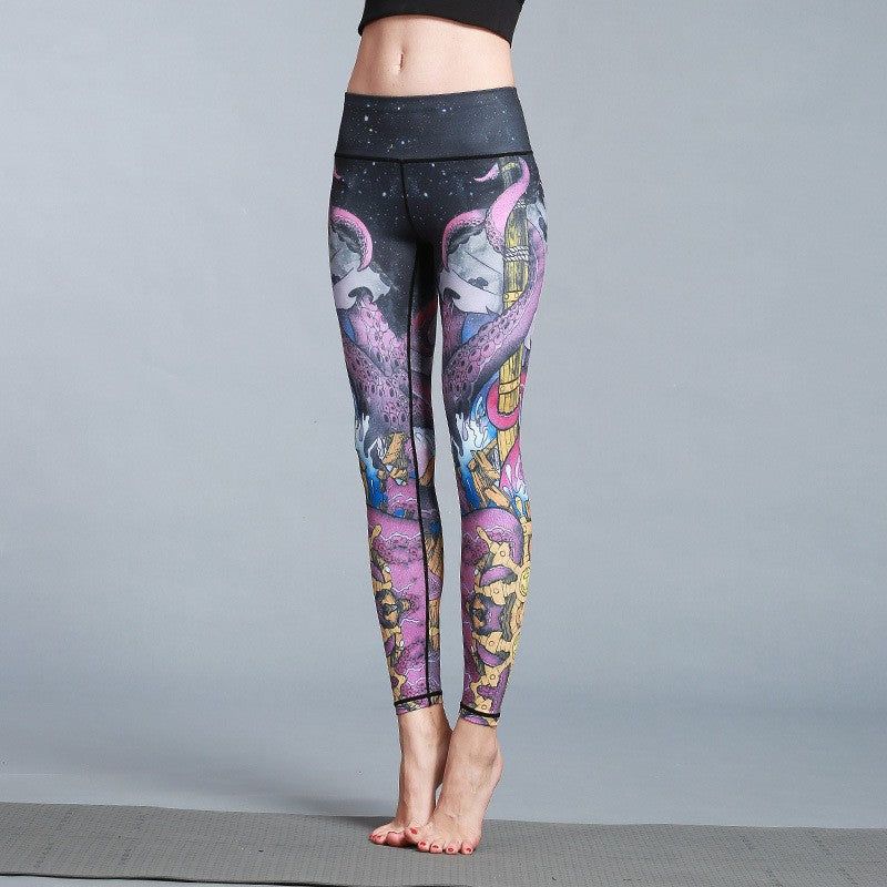 Women's Outdoor Sport Yoga Printed Leggings